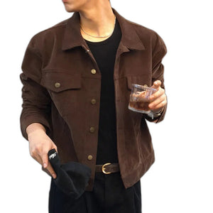 Y2K Brown Jacket - product view on white background