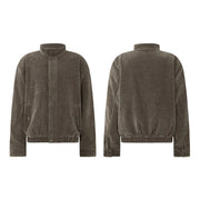 Chaqueta marrón con cremallera Y2K