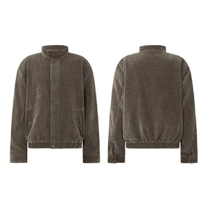 Y2K Brown Zipper Jacket
