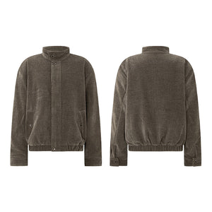Y2K Brown Zipper Jacket