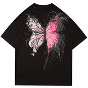 Camiseta con estampado de mariposas Y2K