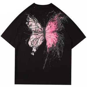 Y2K Butterfly Print T Shirt