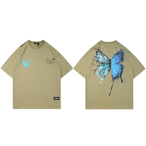 Y2K Butterfly Print T Shirt