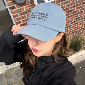 Y2K Caps Simple Embroidered