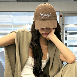 Y2K Caps Simple Embroidered
