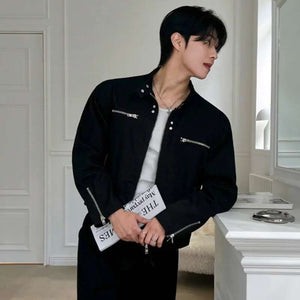 Y2K Casual Loose Jackets Zipper