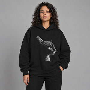 Y2K Cat Hoodie – worn by a woman