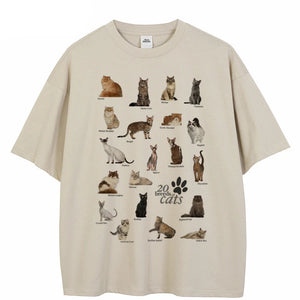 Y2K Cats Graphic T Shirt