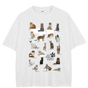 Camiseta gráfica de gatos Y2K
