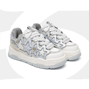 Y2K Cream Star Shoes