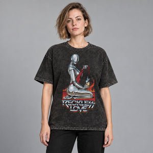 Y2K Cyber Graphic T Shirt – worn by a woman
