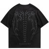 Y2K Devil Wings Skeleton Graphic T-Shirt