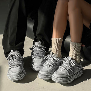 Y2K Dirty White Hip-hop Shoes