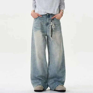 Y2K Distressed Jeans Solid Color