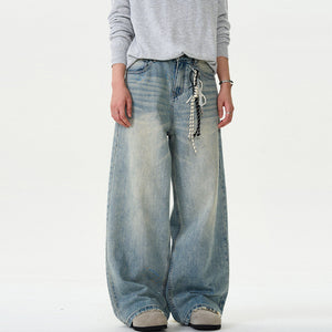 Y2K Distressed Jeans Solid Color