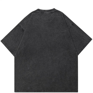 Y2K Dog Graphic T Shirt Black