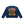 Navy blue colourway laid flat, the dragon and rose artwork printed over a deep indigo body