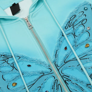 Y2K Embroidered Butterfly Hoodie