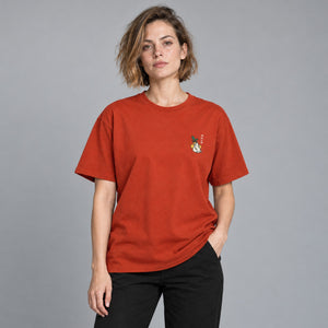 Y2K Embroidery T Shirt – worn by a woman