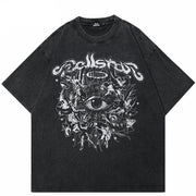 Camiseta gráfica Y2K con ojo turco