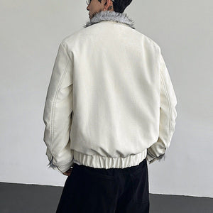 Y2K Faux Fur Zipper Jacket