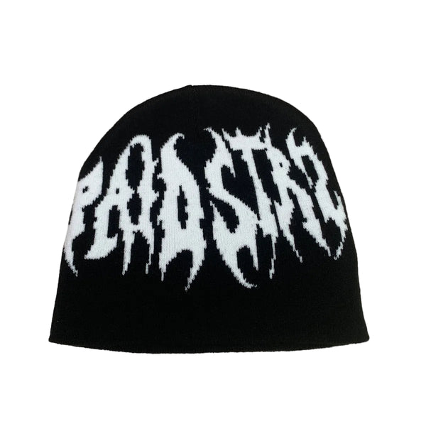 Y2K Flame Beanie | Bold Streetwear Winter Hat – Cyber Techwear