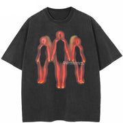 Chemise flammée Y2K