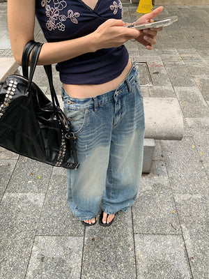 Y2K Floor-grazing Jeans Women