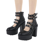 Zapatos estilo gótico Y2K para mujer