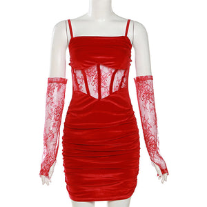 Y2k Goth Velvet Dress