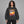 Y2K Graphic Black Hoodie – worn by a woman