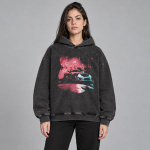 Y2K Graphic Oversized Hoodie – worn by a woman