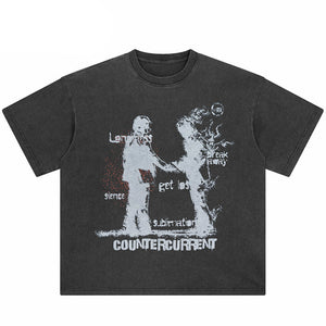 Y2K Graphic Shirt Black
