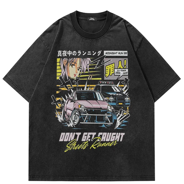 Y2K Graphic T Shirt – Vintage Anime Streetwear Style – Cyber Techwear