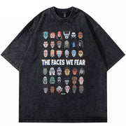 T-shirts graphiques Y2K noirs pour hommes