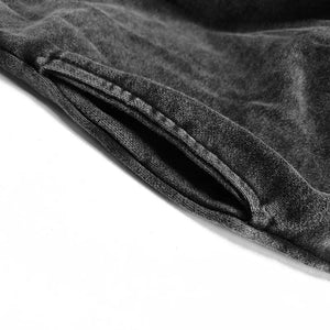 Y2k Hoodie Oversized Washed Black