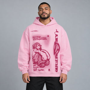 Y2k hoodie Pink – worn by a man