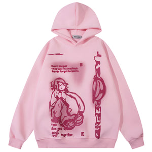 Y2k hoodie Pink