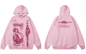 Y2k hoodie Pink