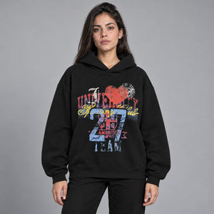 Y2K Hoodie with Side Pockets – worn by a woman
