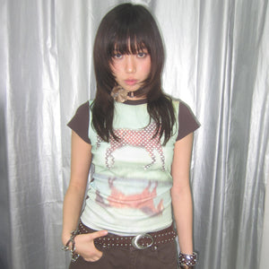 Y2k Horse Print T-shirt Tops