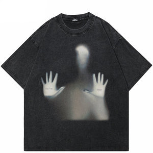 Y2K Human Shadow Graphic T Shirt