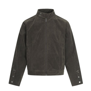 Y2K Jacket Solid Stand Collar