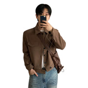 Y2K Jacket Woolen Loose