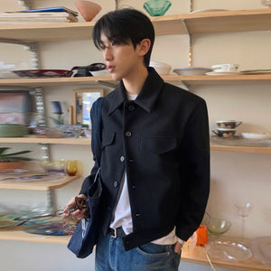 Y2K Jacket Woolen Loose