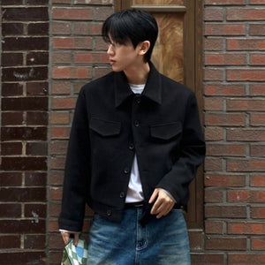 Y2K Jacket Woolen Loose