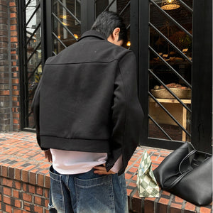 Y2K Jacket Woolen Loose
