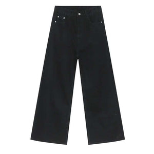Y2K Jeans Button Pockets Male