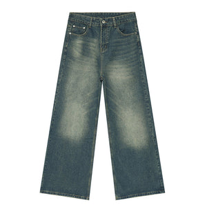 Y2K Jeans Button Pockets Male