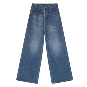 Y2K Jeans Button Pockets Male